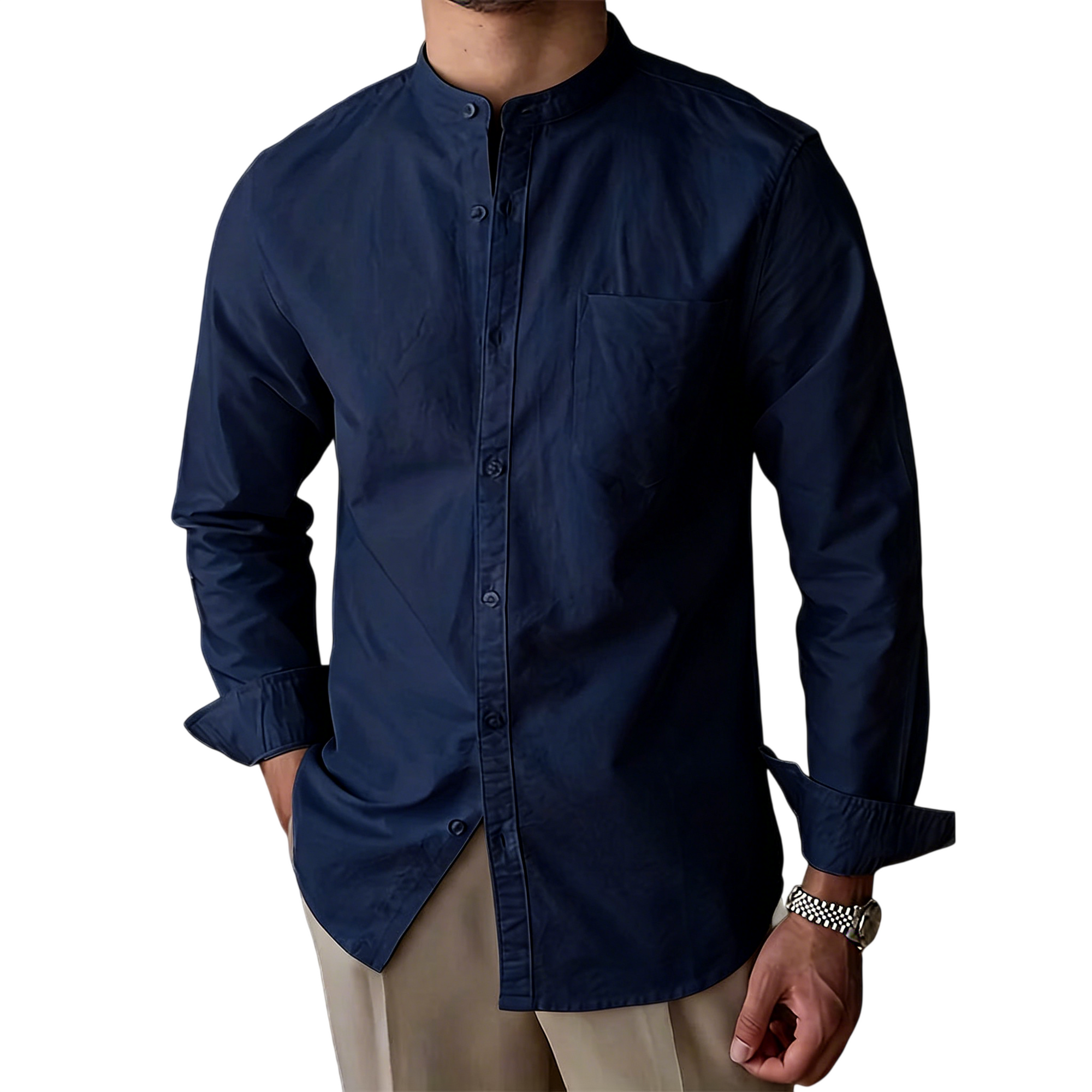 Men’s Mandarin Collar Shirt