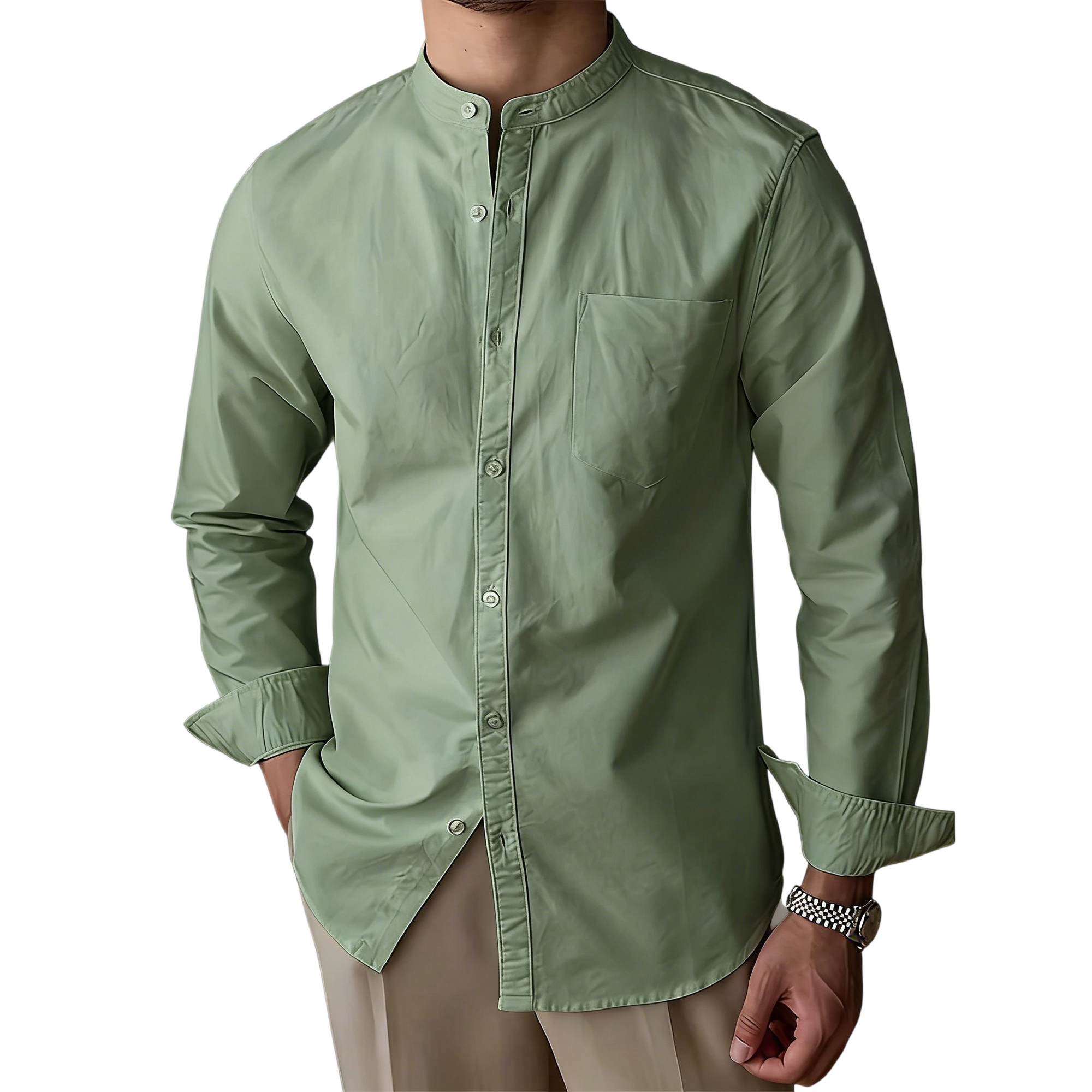 Men’s Mandarin Collar Shirt
