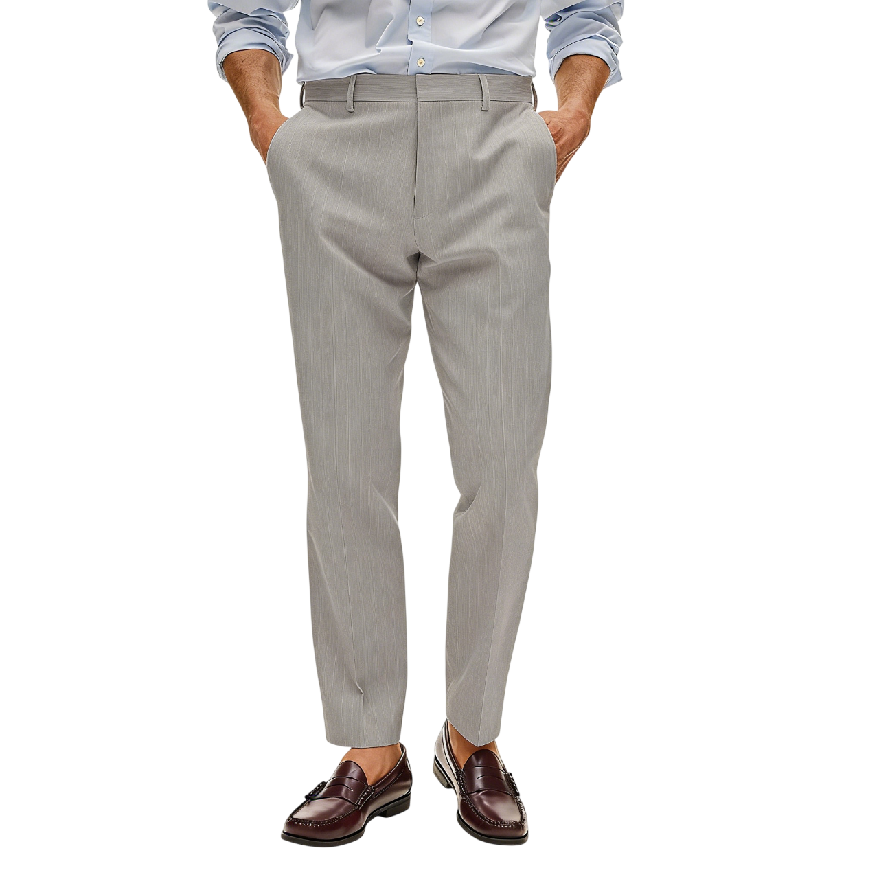 Men’s Slim Fit Seersucker Pants  Lightweight Cotton Summer Essential