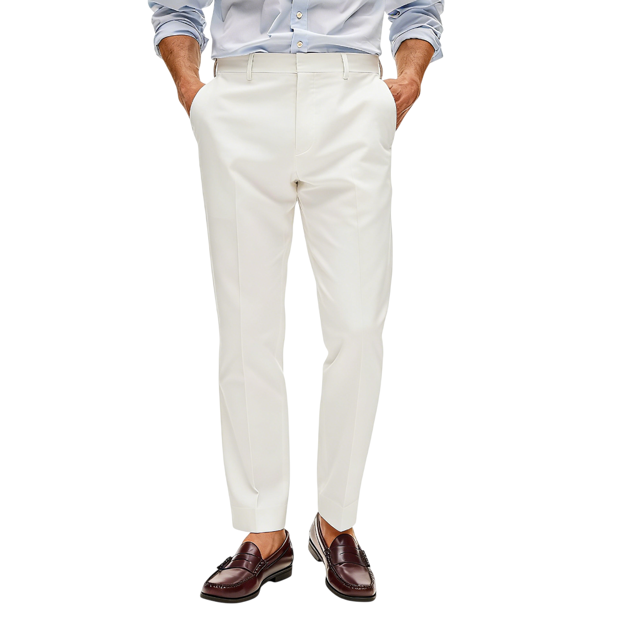 Men’s Slim Fit Seersucker Pants  Lightweight Cotton Summer Essential