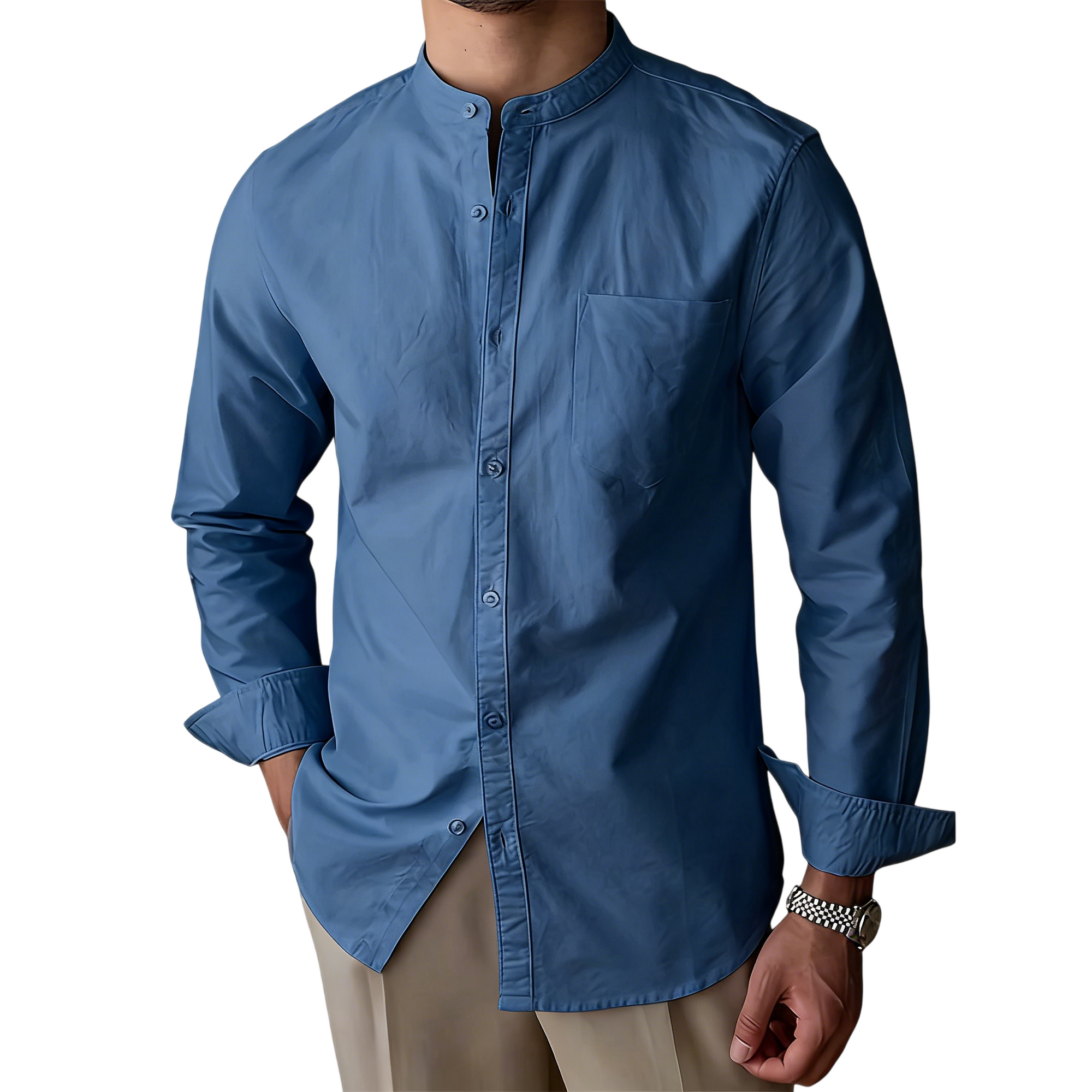 Men’s Mandarin Collar Shirt