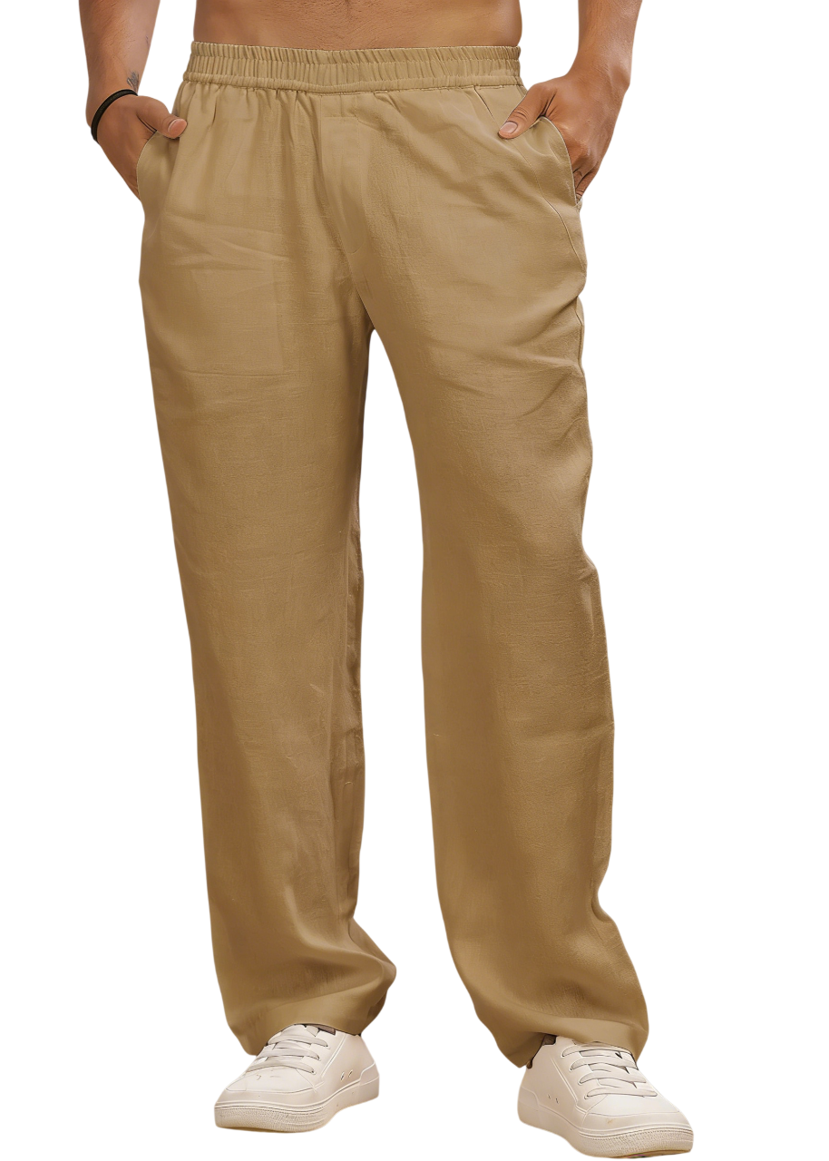 Men's Casual Simple Linen Trousers