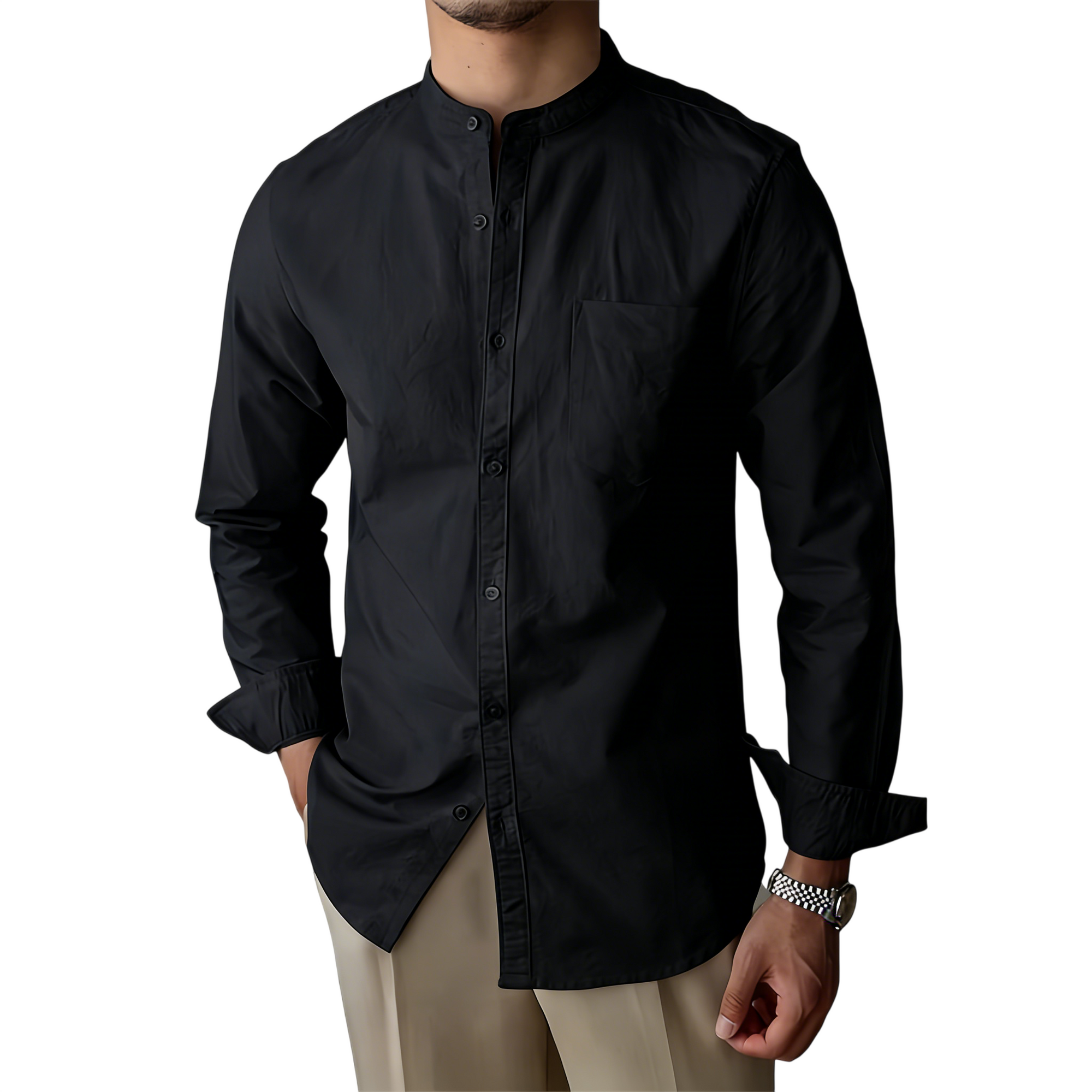 Men’s Mandarin Collar Shirt