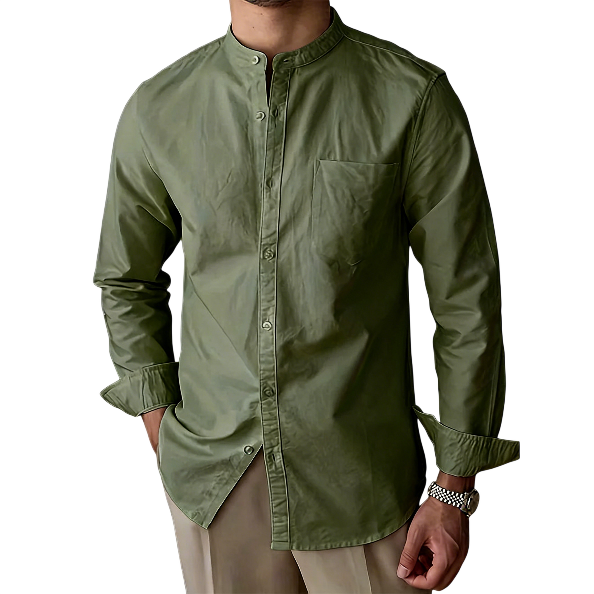 Men’s Mandarin Collar Shirt