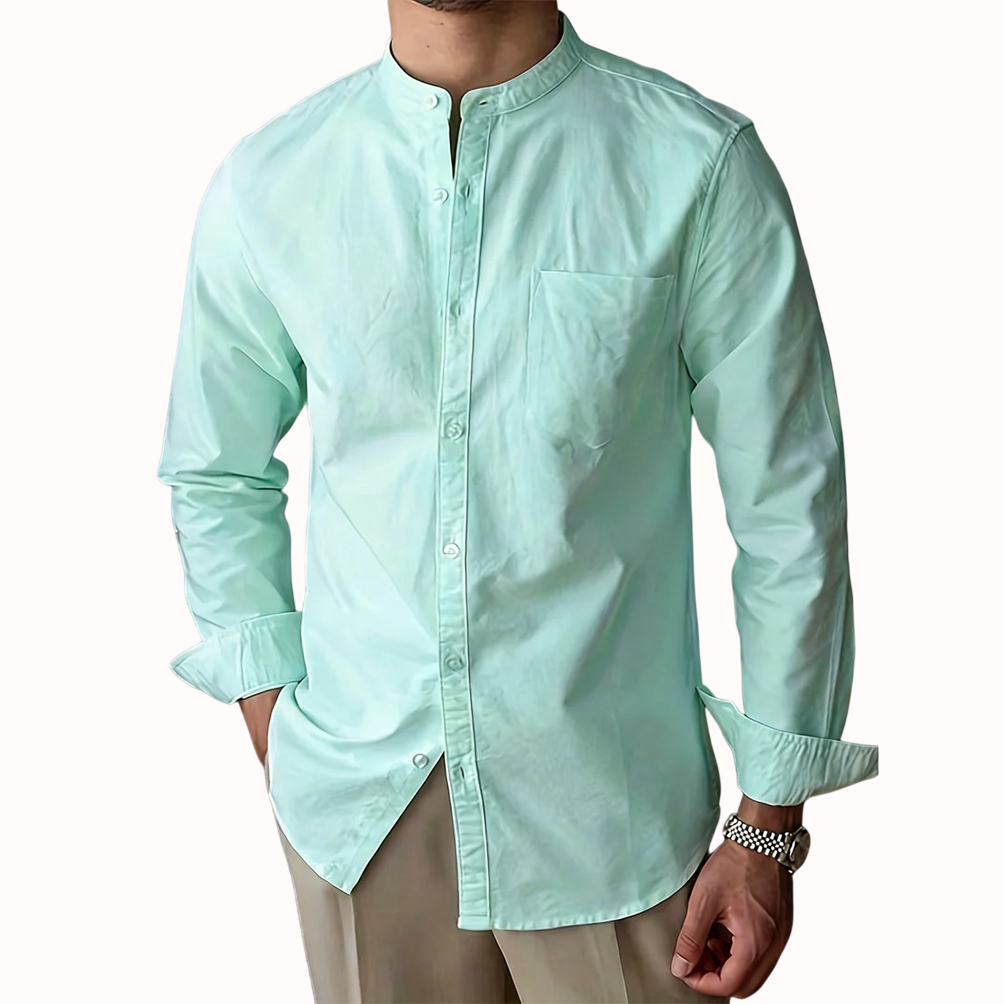 Men’s Mandarin Collar Shirt