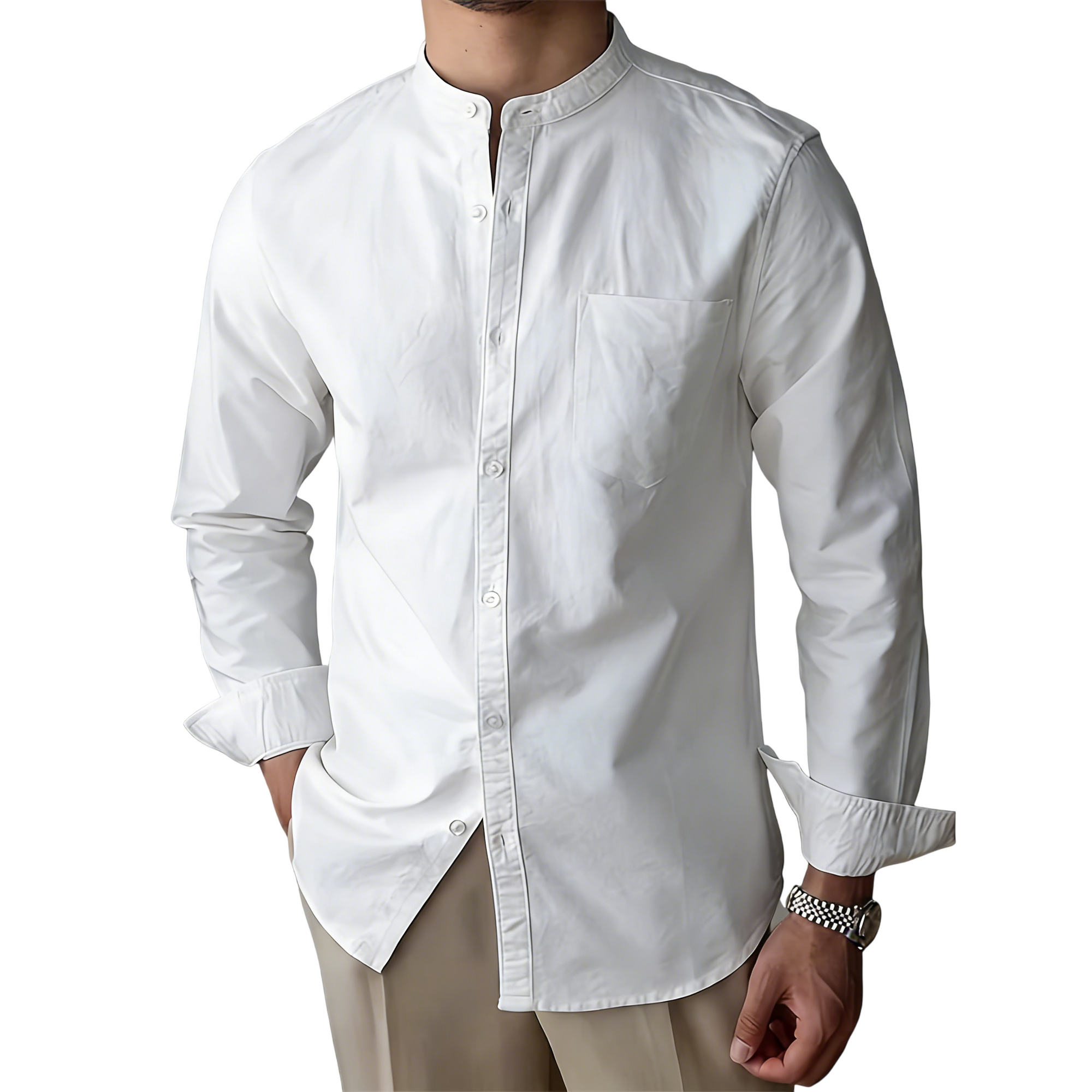 Men’s Mandarin Collar Shirt