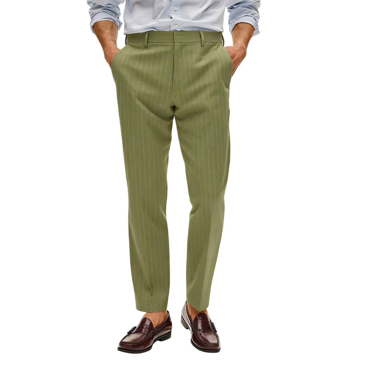 Men’s Slim Fit Seersucker Pants  Lightweight Cotton Summer Essential