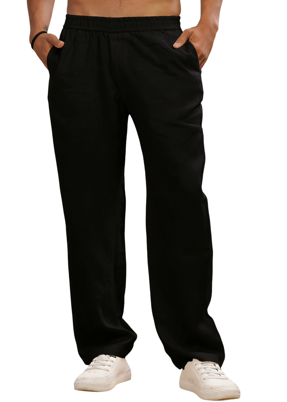 Men's Casual Simple Linen Trousers
