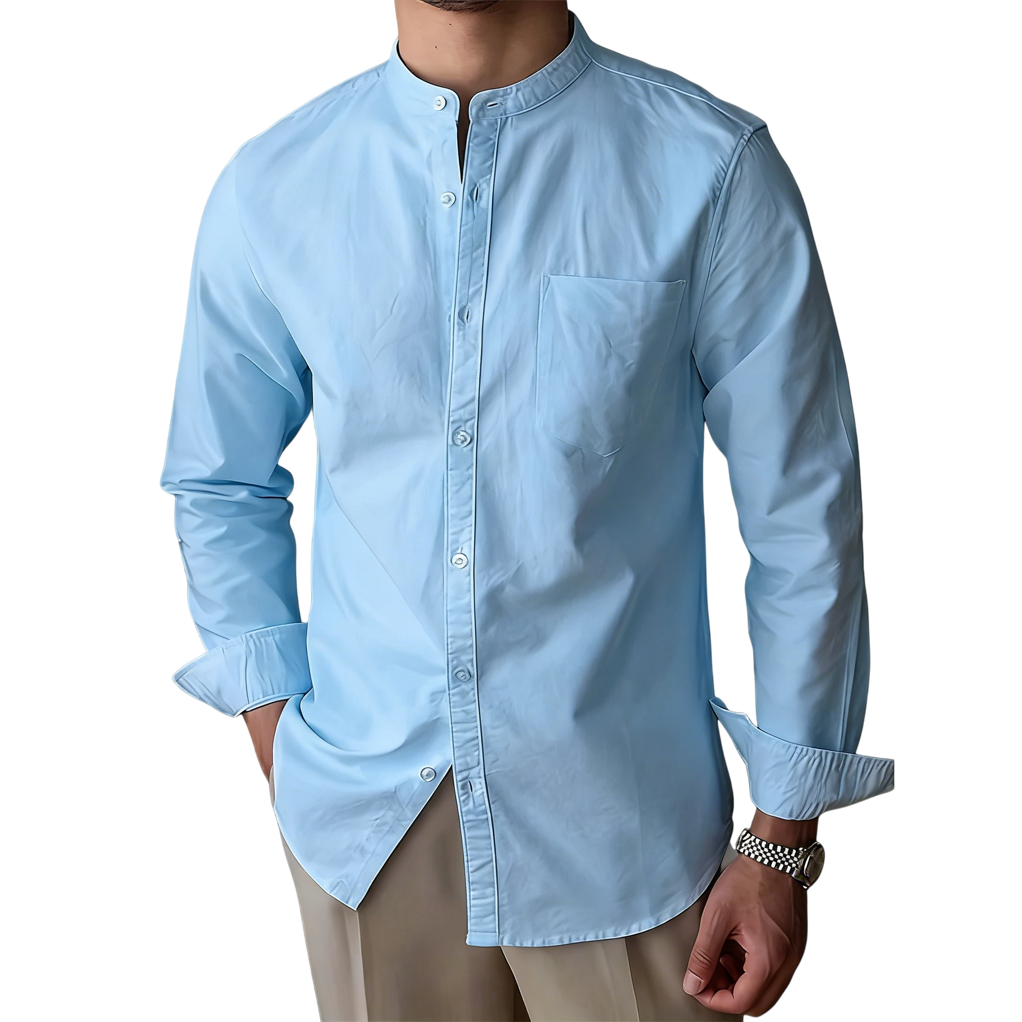 Men’s Mandarin Collar Shirt