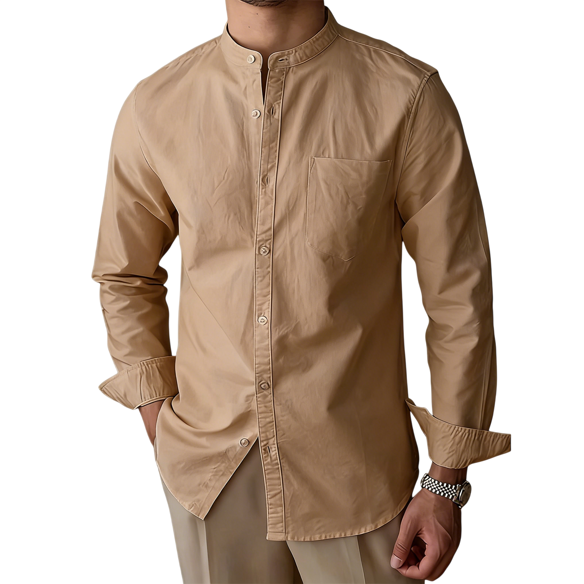 Men’s Mandarin Collar Shirt