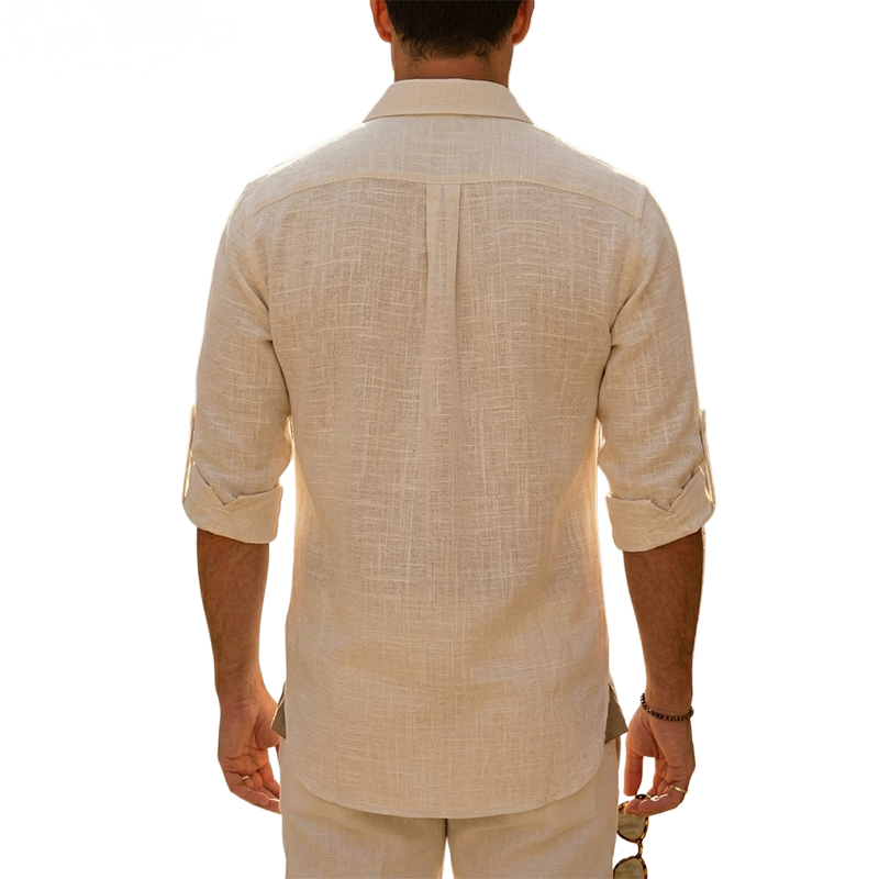 Aegean Summer Slub Linen Shirt