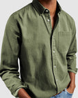 Gentleman's Casual Cotton Basic Shirt