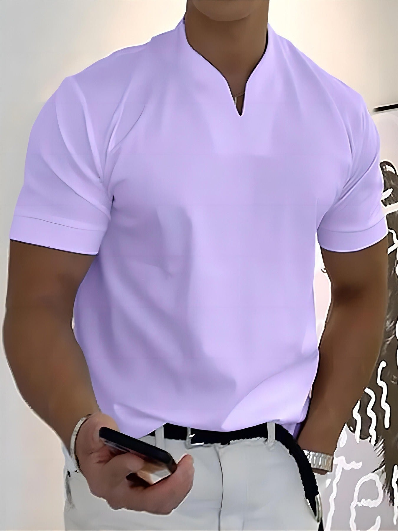 Men’s V-Neck Performance T-Shirt – Slim Fit, Breathable &amp; All-Day Comfort