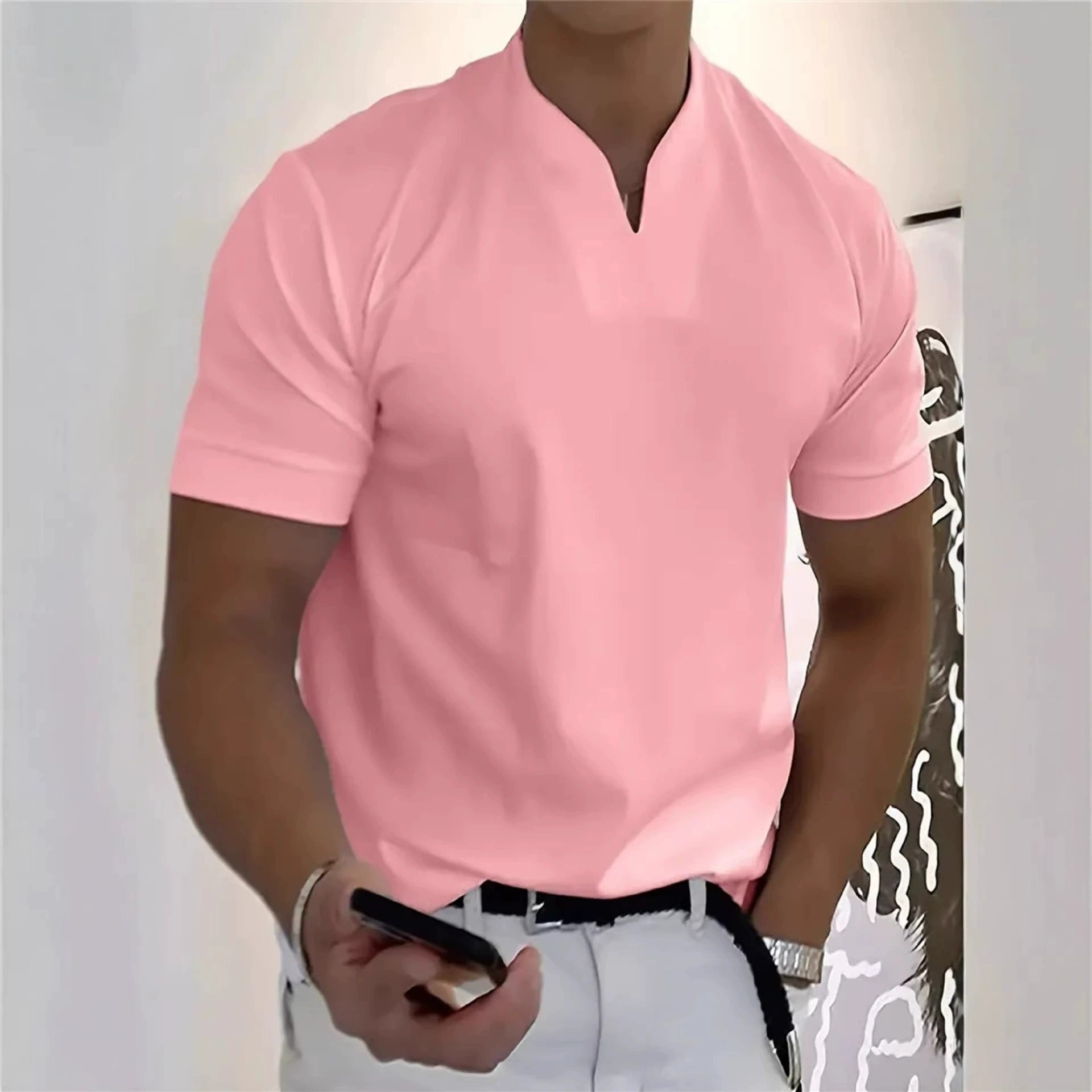 Men’s V-Neck Performance T-Shirt – Slim Fit, Breathable &amp; All-Day Comfort