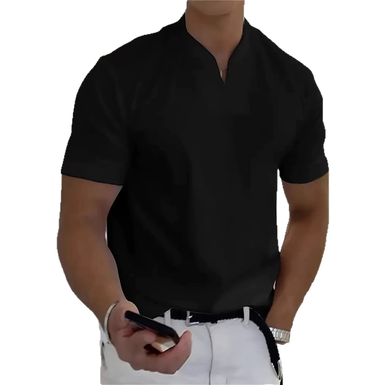 Men’s V-Neck Performance T-Shirt – Slim Fit, Breathable &amp; All-Day Comfort
